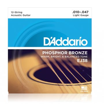 252665 DAddario EJ38 Phosphor Bronze 12-String