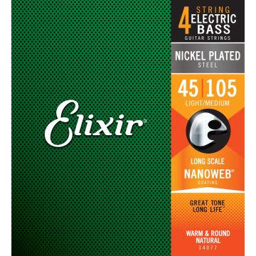 212472 Elixir Bass Nanoweb Nickelwound