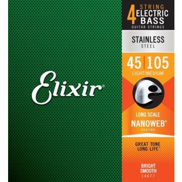 286741 Elixir Bass Nanoweb Stainless Steel