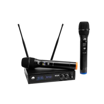 307399 Omnitronic UHF E-FLEX 2 dual radio microphone