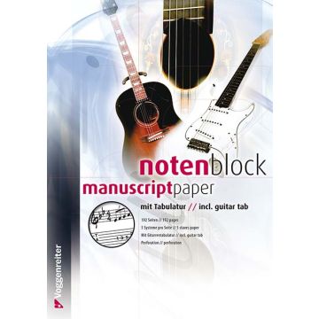 213061 Voggenreiter Notenblock mit Tabulatur