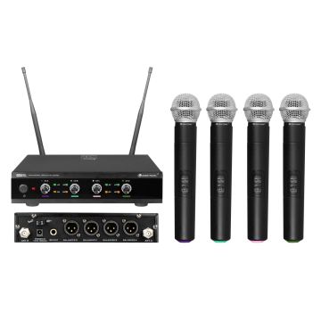 306819 Omnitronic UHF-E4 4-Kanal-Funkmikrofon