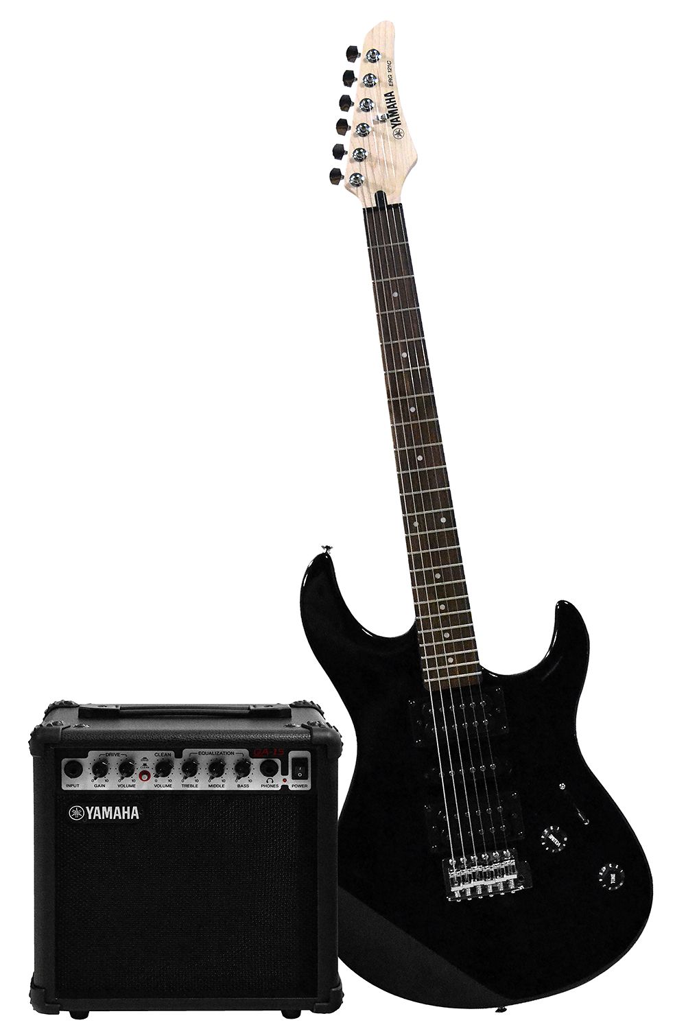 YAMAHA エレキギター ブラック ERG121 Yamaha ERG121 Electric Guitar SuperStrat BLACK with gig bag | eBay