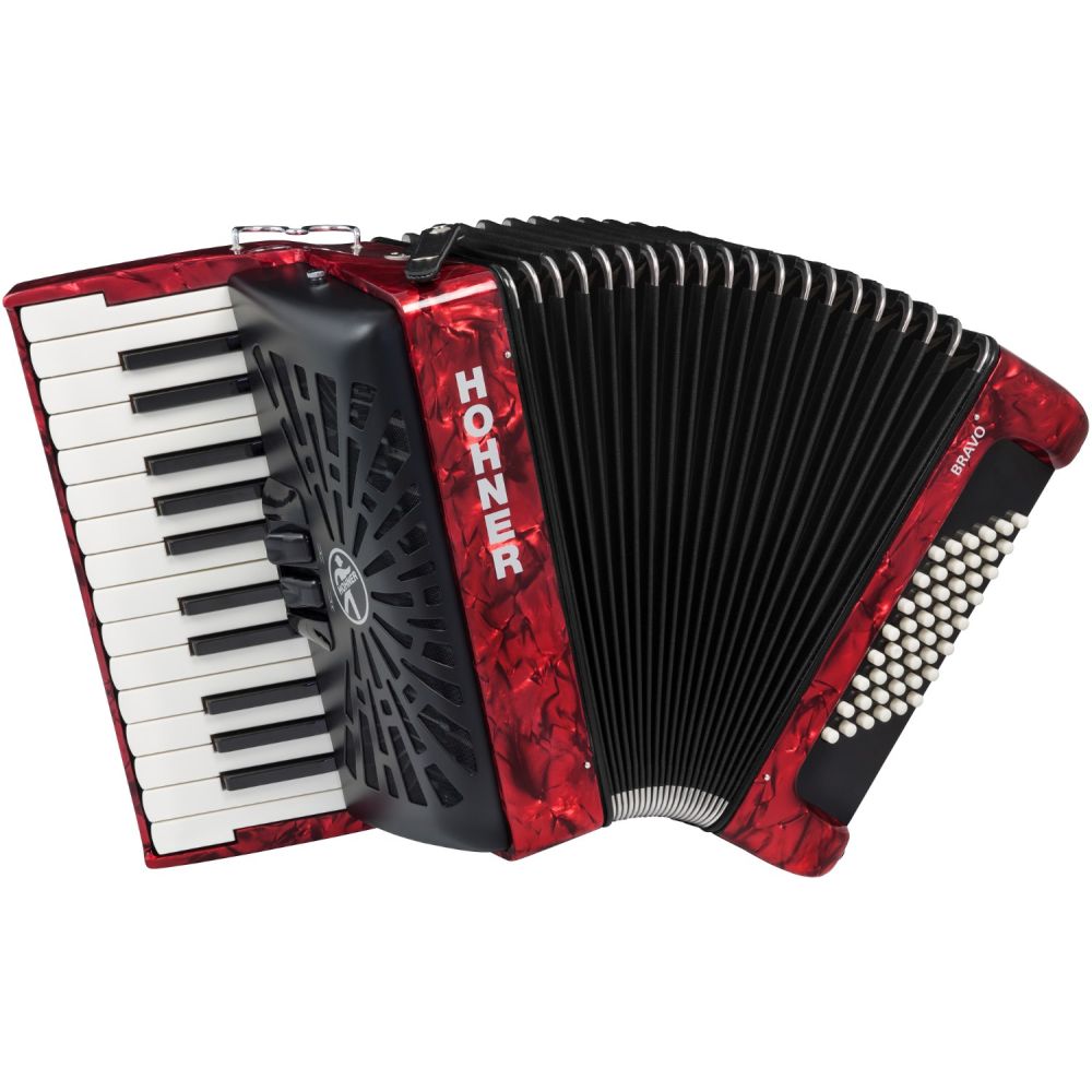 210097 Hohner Bravo II 48 rot Silent Key